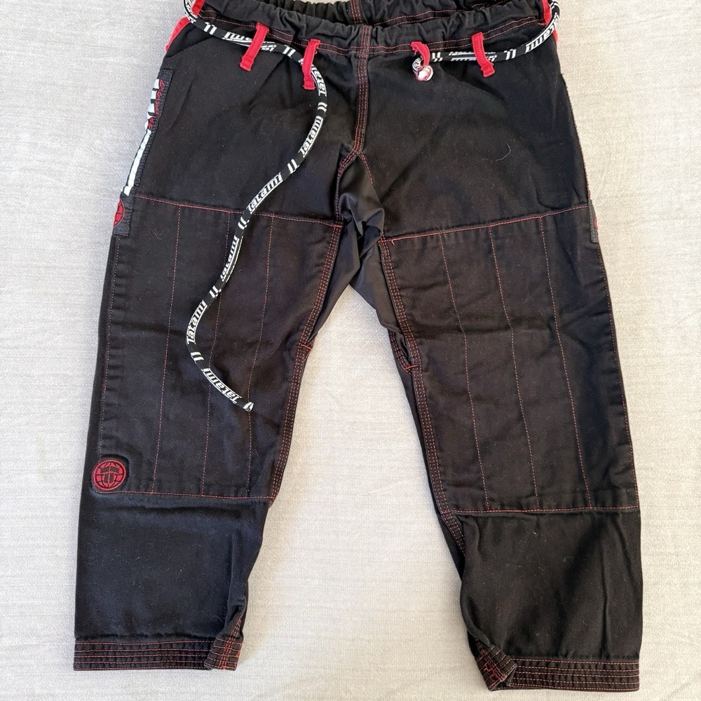 Tatami Fightwear BJJ Gi Pants Black Red Mens Grappling MMA Jiu Jitsu
